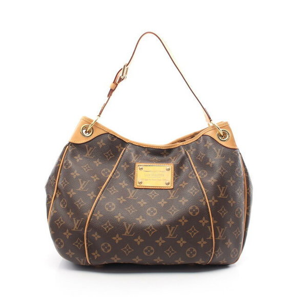 Louis Vuitton Galliera Shoulder Bag Leather Monogram Brown - Picture 1 of 7